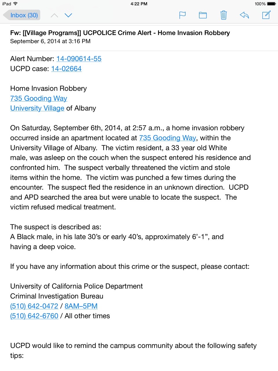 Shit. This is awkward. I’m sorry he got robbed, but it would have been great if could have given a more detailed description. I’m one three people in the neighborhood who match the description of the suspect. Heavy sigh.