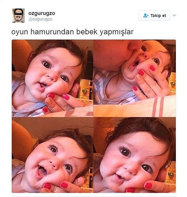 Oyun hamurundan bebek..