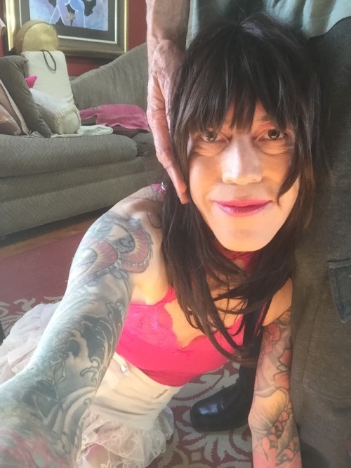 sissyspermbank: I look so happy! He is making me take LSD to enhance the training and brainwashing. 