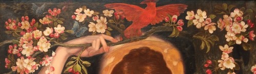 etpuraamor:A Vision of Fiammetta 1878 Dante Gabriel Rossetti (details)