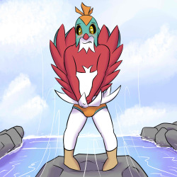 Hawlucha&rsquo;s gotta watch out for that updraft if he&rsquo;s gonna stand overlooking waterfalls.