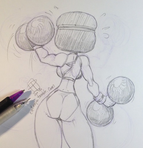 callmepo:  Got a cold. So you get a random, medically-induced sketch of Garnet working out.  < |D’‘‘‘