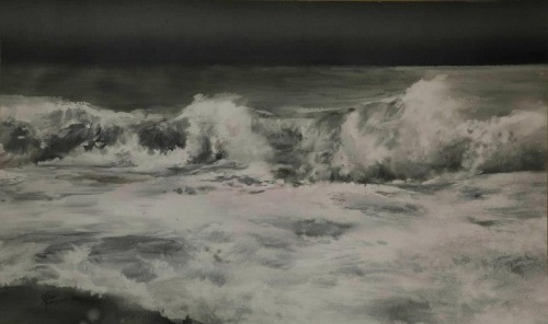 San Hong - Boiling Icy Sea, 2012  Paintings: Watercolors