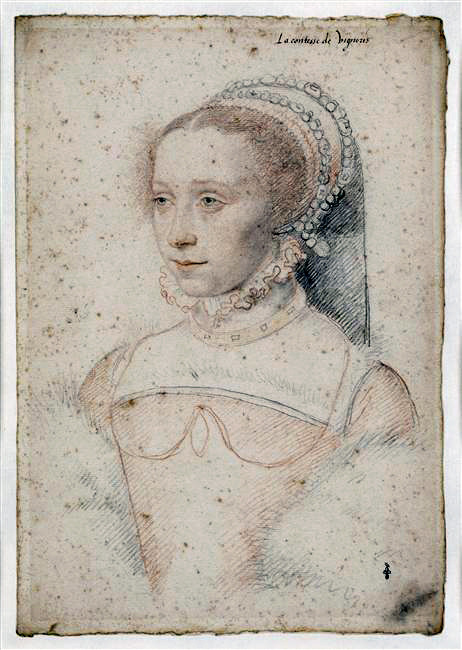 Jossine de Pisseleu (c. 1520- c. 1580), Dame de Lénoncourt, Comtesse de Vignory by Francois Clouet