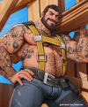 rnarccus:Pinup I drew of Kyle from Fortnite!  Full NSFW set available on my [Gumroad] 😎