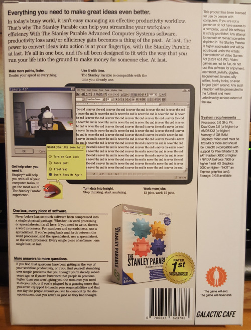 petridishee:  The Stanley Parable IndieBox (½) For those curious, here’s an extensive p