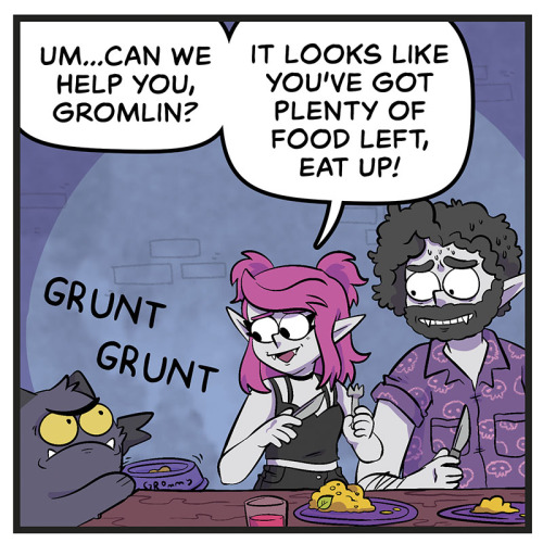 Gromlin is not happy with his food in a brand new episode of B+S! Read it for free over at biteandsu
