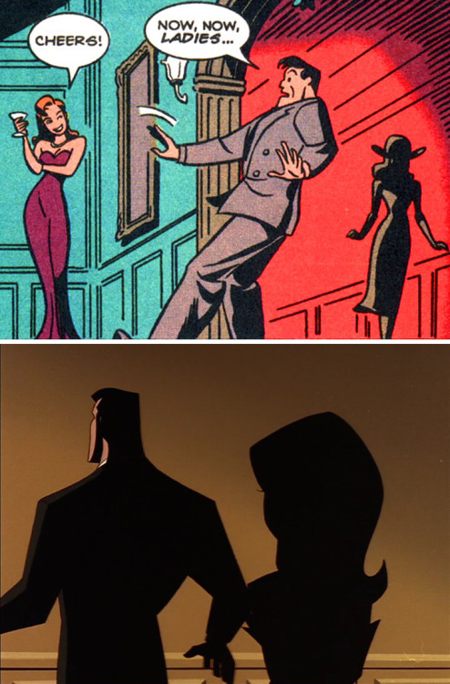 cooketimm:   The Harley and the Ivy (1995) & Holiday Knights (1997) comparison. Original story: Ronnie Del Carmen (and art), Paul Dini Director (TV Episode): Dan Riba See more pics (25+): https://vk.com/album-59766958_239589966   Fun Fact:  Ronnie