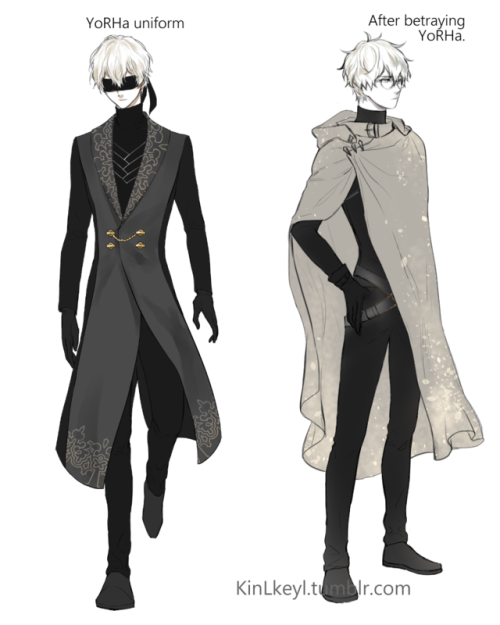 kinlkeyl: I wasn’t pleased with his previous YoRHa uniform so i redraw it! lol accidently made