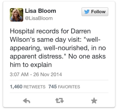 t-ii:  Civil rights attorney/MSNBC legal analyst Lisa Bloom points out that Darren Wilson’s cross-examination was a joke