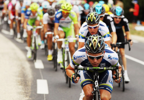 cyclotronic: Brett Lancaster of Australia and Orica Greenedge during stage thirteen, on July 14, 20