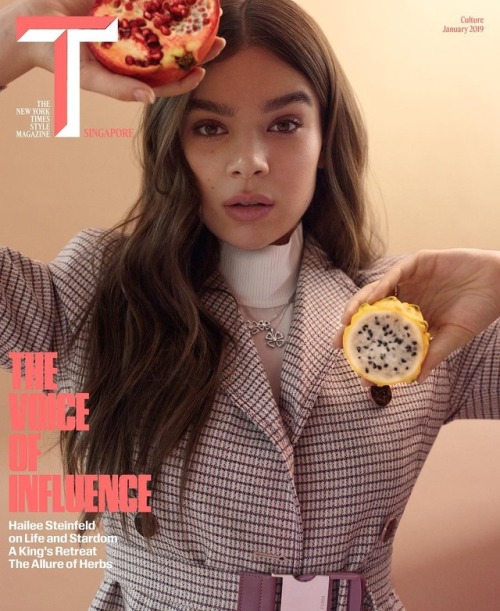 Hailee Steinfeld, photographed by Catherine Servel for The New York Times Style Singapore, Jan 2019.