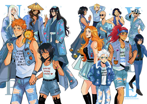 andythelemon:Double Denim Disasters in all their 00′s glory for NICE VIBE! A Bleach Fashion Zine which I co-organised with Laura!Some PDF’s and spare copies are still up in the store in case you missed out. Thanks for joining us on this chaotic fashion