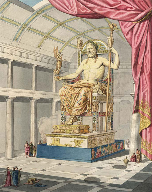 deathandmysticism: Quatremère de Quincy, Statue of Zeus at Olympia, 1815