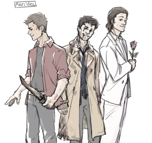 merildae:idk a sketch of the various evil incarnations of team free will