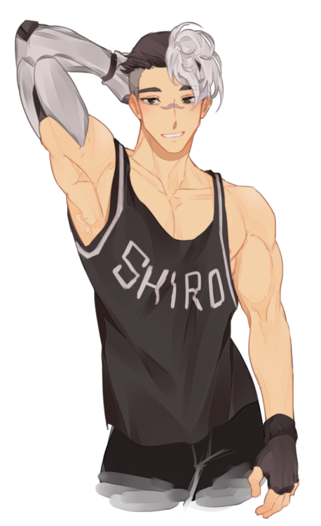 chishionrnr: Tank top Shiro because I had a mighty NEED.
