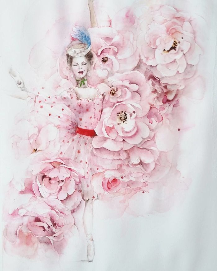 wordsnquotes:  Ballet Watercolor Illustrations by Yulia Shevchenko Russian artist