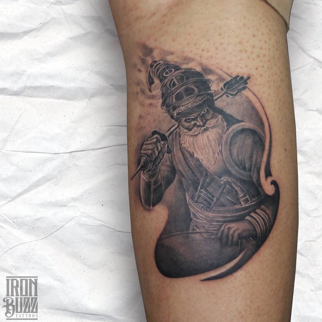 Iron Buzz Tattoos — Outstanding Sikh warrior tattoo by our resident...