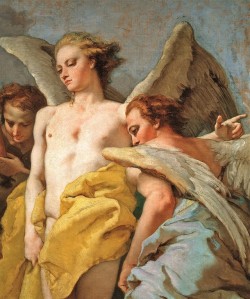 Moerae:  Abraham And The Three Angels (Detail) Giovanni Battista Tiepolo