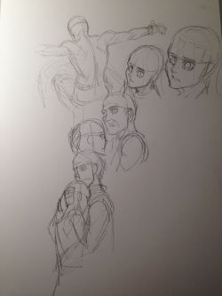  Isayama Shares Two Manga Panel Sketches Of Snk Chapter 63 (Rod, Historia, Eren)