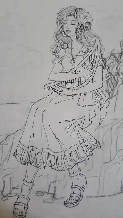 gigesca: WIP of Marin from Link’s Awakening