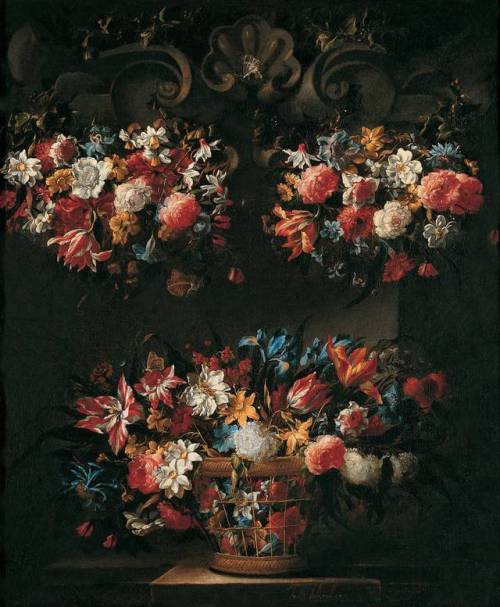Naturaleza muerta con flores por Juan de Arellano, 1650-60