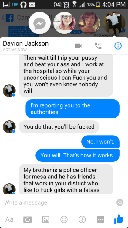 lilcthebakedgod:This is what happens when you politely turn down a date. I called the mesa police de