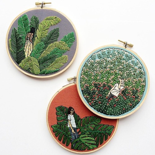 Porn photo sosuperawesome:  Embroidery Hoop Art, Embroidery