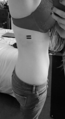 lesbian-in-brighton:  I spontaneously got another tattoo today. I’ve been wanting it for some time now, and nothing represents equality better. 