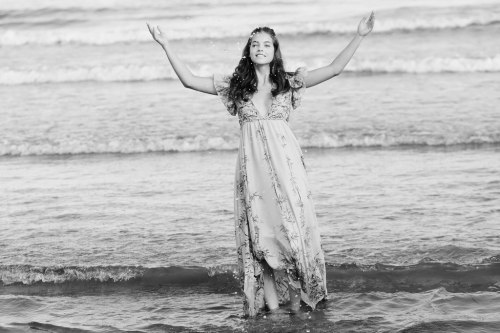 Barbara Palvin poses on the beach during the 73rd Venice Film Festival on August 30, 2016 in Venice,