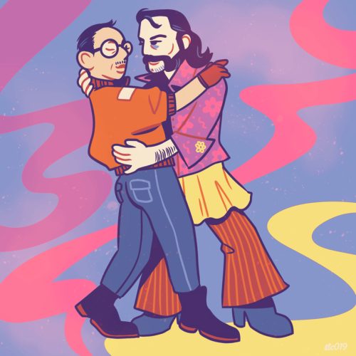 I got lucky and was commissioned to draw the lieuts Kim Kitsuragi and Harrier Du Bois slow dancing *