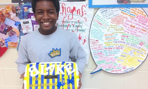 blackboyrising:pittrainbow:Blake Brockington, trans activist, great student, homecoming