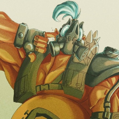 robdrawspictures:Spending today working on this absolute unit.#Roadhog #WiP #Overwatch #fanart #inst