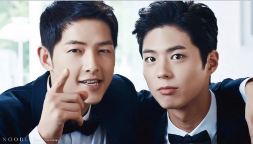 beyahfrancine:  SO THIS THING HAPPENED AND I WASN’T INFORMED READY. Song Joong Ki and Park Bo Gum feels.  The Sun and the Moon Descendants of the Sun and Moonlight Drawn by Clouds 