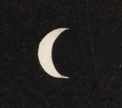 nemfrog: Waxing moon.  An Atlas of Astronomy. 1892. Atlas page, detail. 