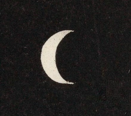 nemfrog:Waxing moon.  An Atlas of Astronomy. 1892. Atlas page, detail. 