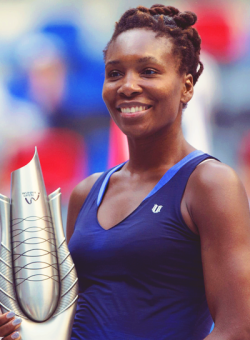 mayaangelique:  highmelalanin:  kushtenbell:  sourcedumal:  groundstrokes:  Venus Williams | Wuhan Open 2015 Champion↳ def. Garbiñe Muguruza 6-3, 3-0 ret. 47th career title, 2nd title in 2015 (after Auckland) 9th WTA Premier Mandatory/Premier 5 title