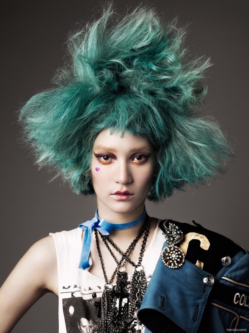 Title: Punk Rock Princess. Just love this editorial…. Photographer: Brooke NiparStylist: Mich
