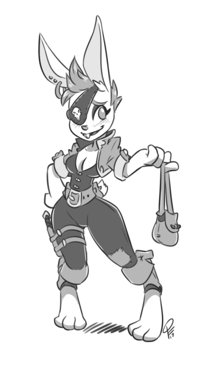 Playing around with the design of the bunkin race. Here’s a swashbuckling member of the bunny people