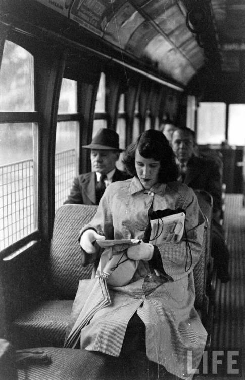 Riding the Dickeyville Trolley(Cornell Capa. 1948)