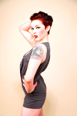   Pinup inspired fun &lt;3 Makeup by the awesome: Drake Swiger Photography by: Rick Szymanski Model: Myself, Krista Montgomery, aka Anesthetic Support my work &lt;3 : https://www.facebook.com/AnestheticArtwork  Happy Holidays!  Submitted by anestheticx 