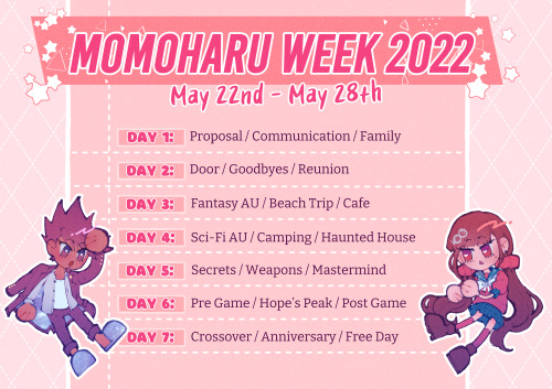 momoharuevents: momoharuevents:  Hellooo!! We are officially announcing #momoharuweek2022!!  He