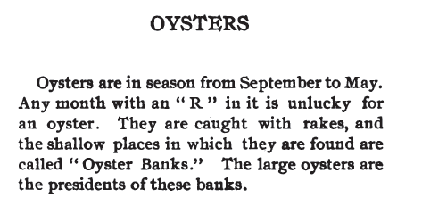 ~ How to Cook Shell-Fish, by Olive Green, 1907
