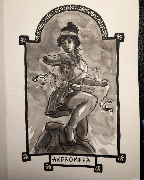 Inktober day 13- Andromeda. I took a break this weekend while I was away with the intention of doing