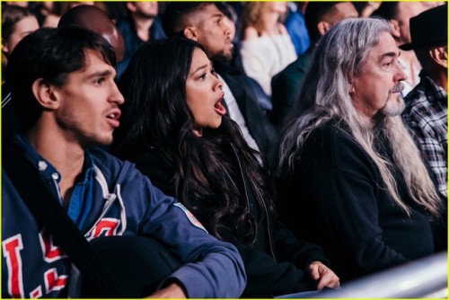 Gina Rodriguez at Madison Square Garden on Saturday (December 15) in New York City