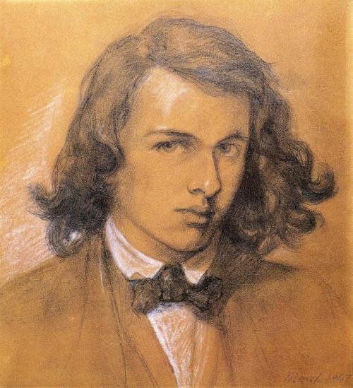 Dante Gabriel Rossetti — Self-Portrait, 1847.  Drawing: ink on paper. National Portrait Gallery, Lon