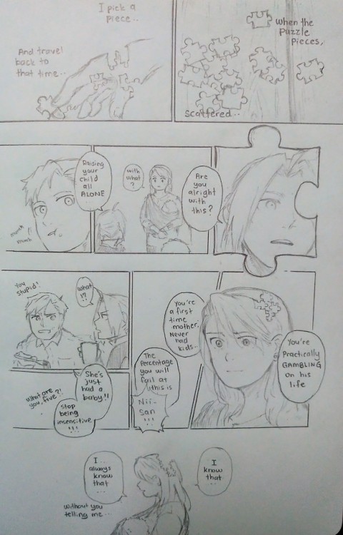 blackpilotpen: Their mistakes, his pain and all of their hearts.. My Royai kid story.. (from twitter