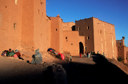nordafricain:Town of Ouarzazate, southern Morocco. “Taourit” Kasba.