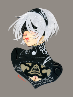 yutaan: Papercraft 2B! I don’t render characters’