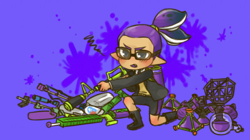 Fanart for JayMoji’s Splatoon series on youtube.  HONESTLY THE CHARGER ONE IS SO RELATABLE!!